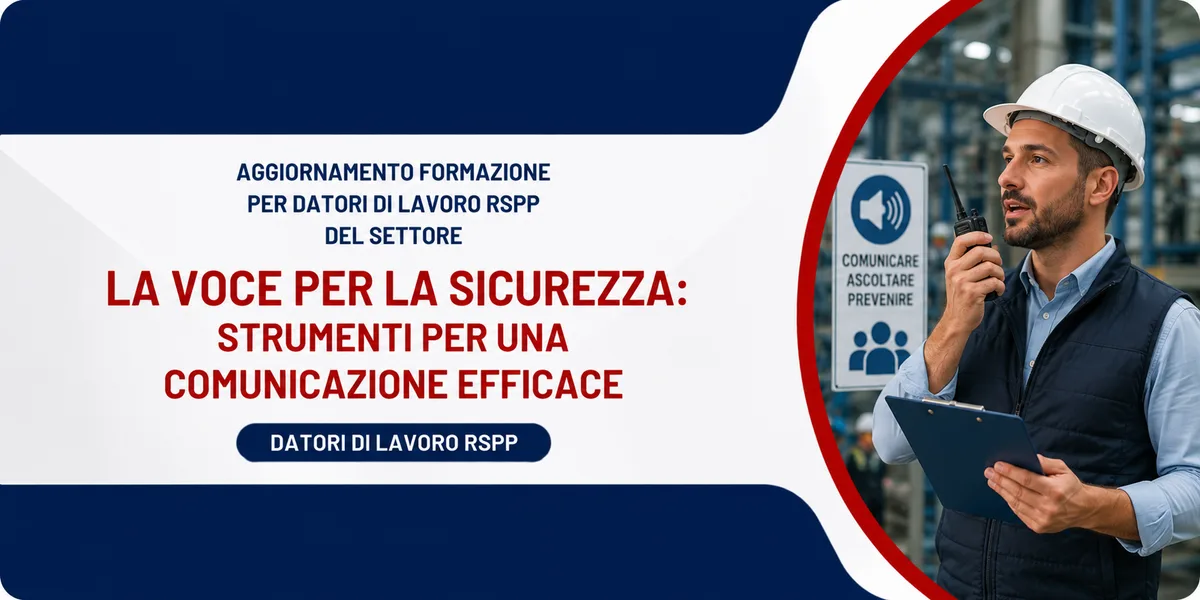 Aggiornamento formazione per datori di lavoro RSPP. La voce per la sicurezza: strumenti per una comunicazione efficace