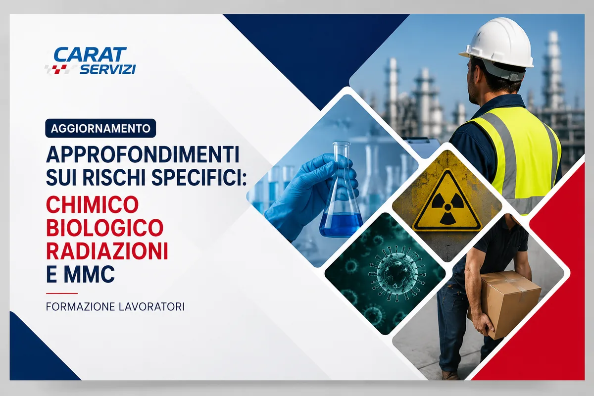 A9A-Aggiornamento formazione per lavoratori. Approfondimenti sui rischi specifici: chimico, biologico, radiazioni e MMC