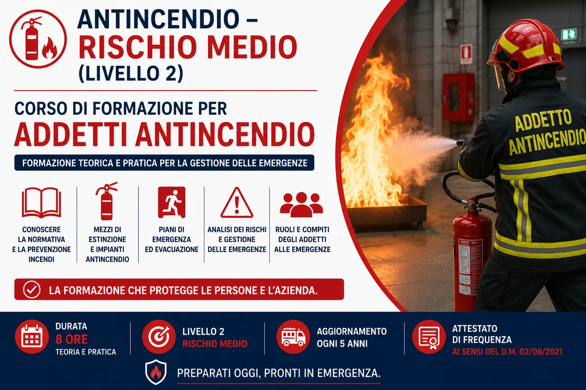 Antincendio – Rischio Medio (Livello 2)