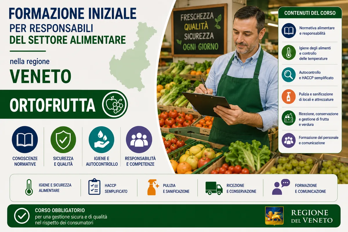 Formazione iniziale per responsabili del settore alimentare nella regione Veneto - Ortofrutta