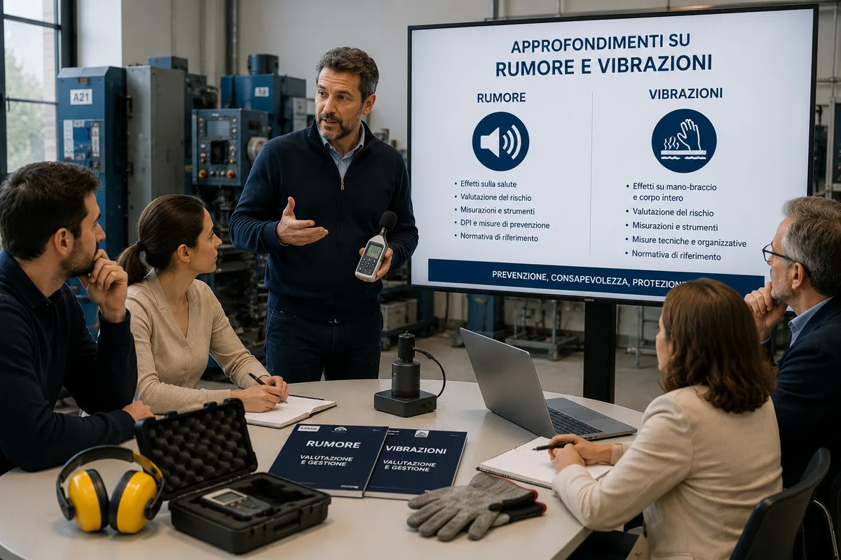 Aggiornamento formazione per datori di lavoro RSPP. Approfondimenti su rumore e vibrazioni