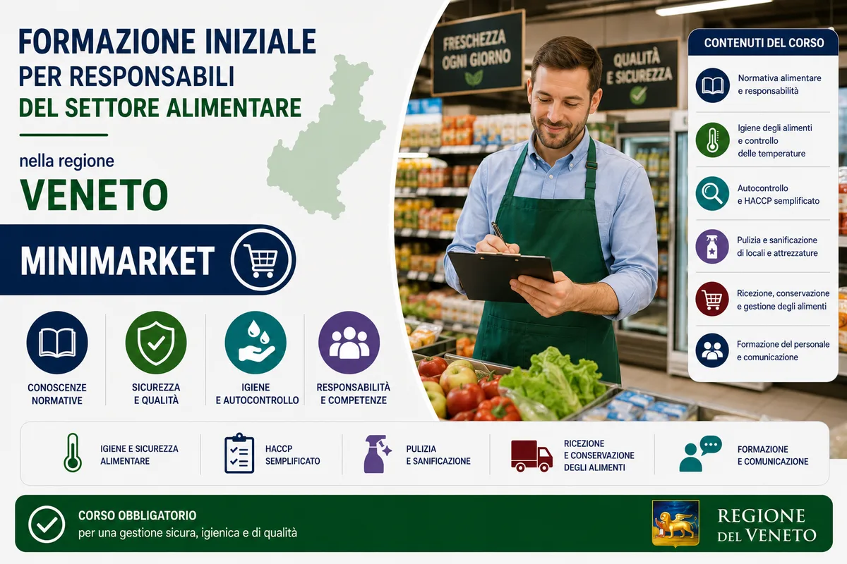 Formazione iniziale per responsabili del settore alimentare nella regione Veneto - Minimarket
