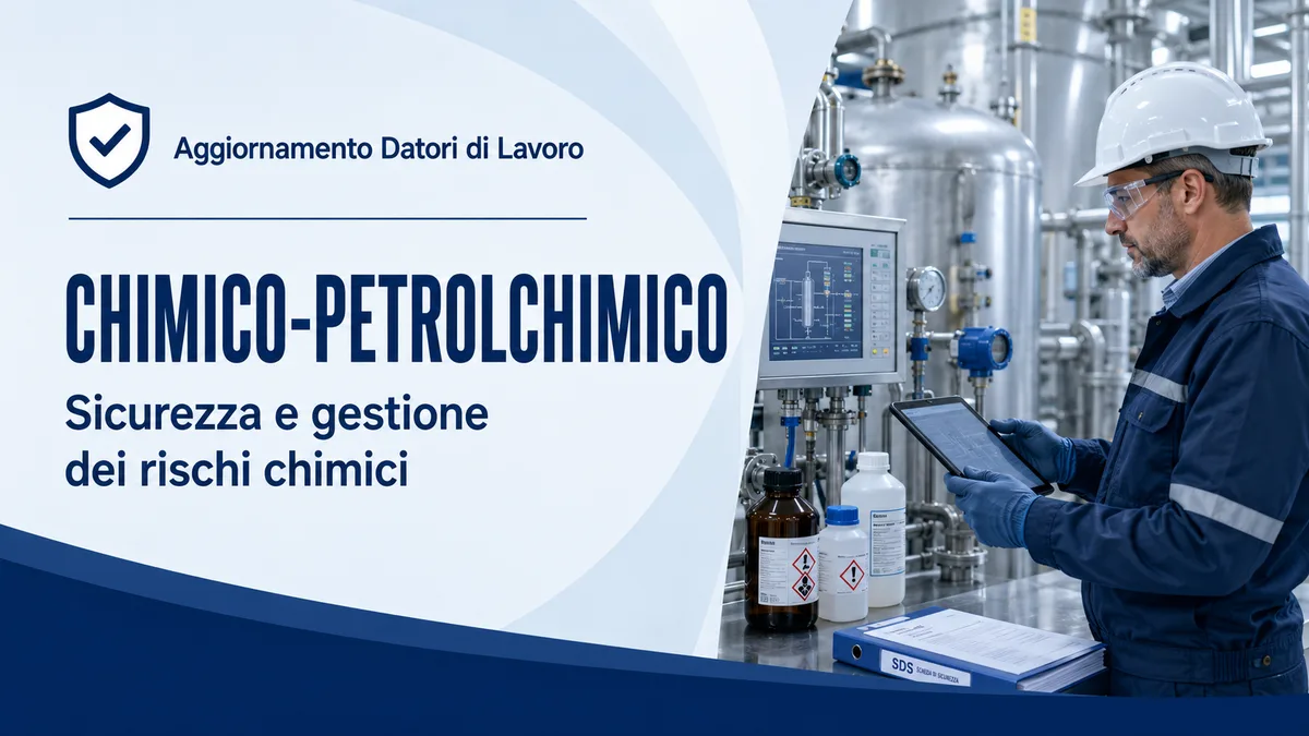 Aggiornamento formazione per datori di lavoro del settore Chimico-Petrolchimico. Sicurezza e gestione dei rischi chimici.