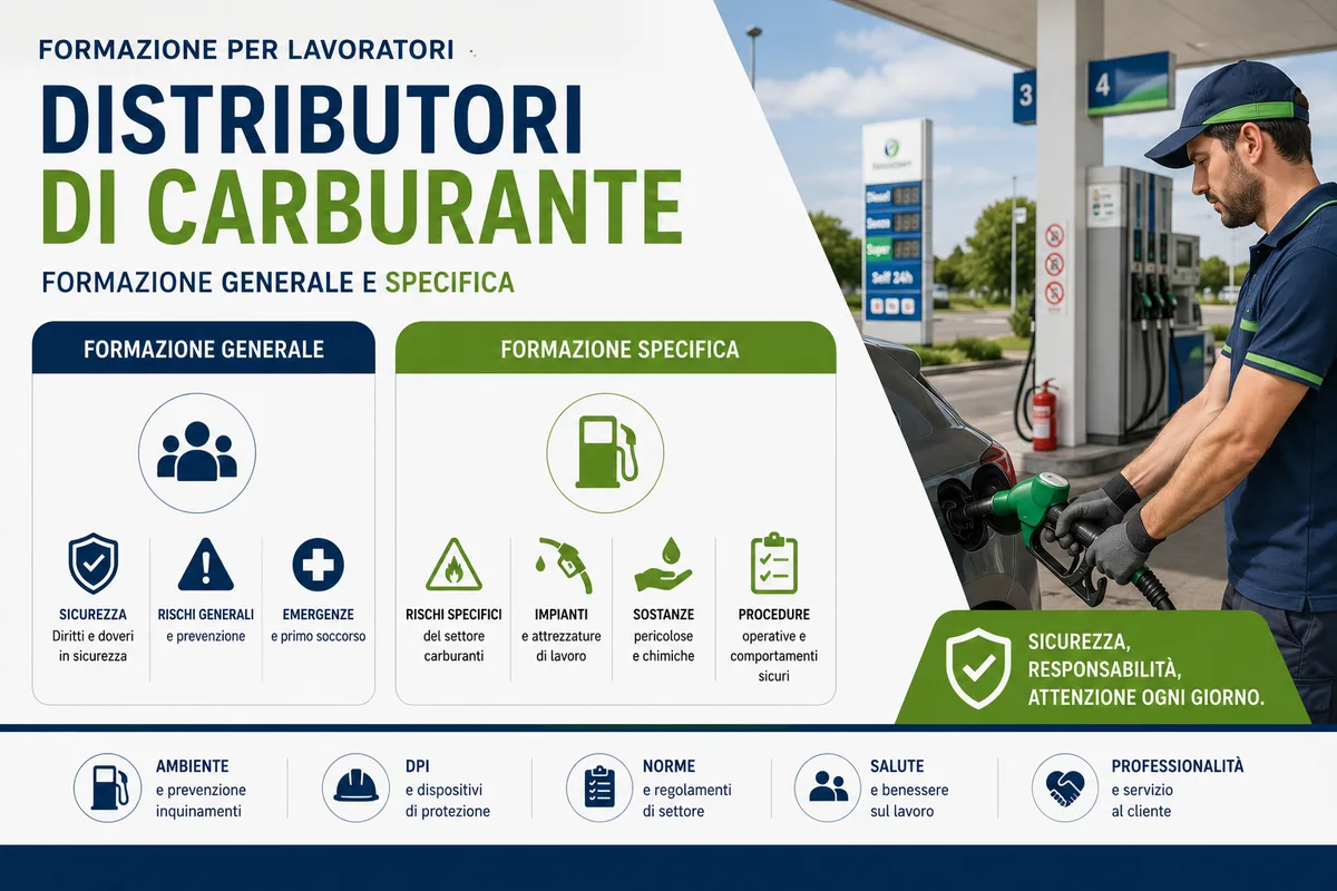 Formazione generale e specifica per lavoratori del settore distributori di carburante