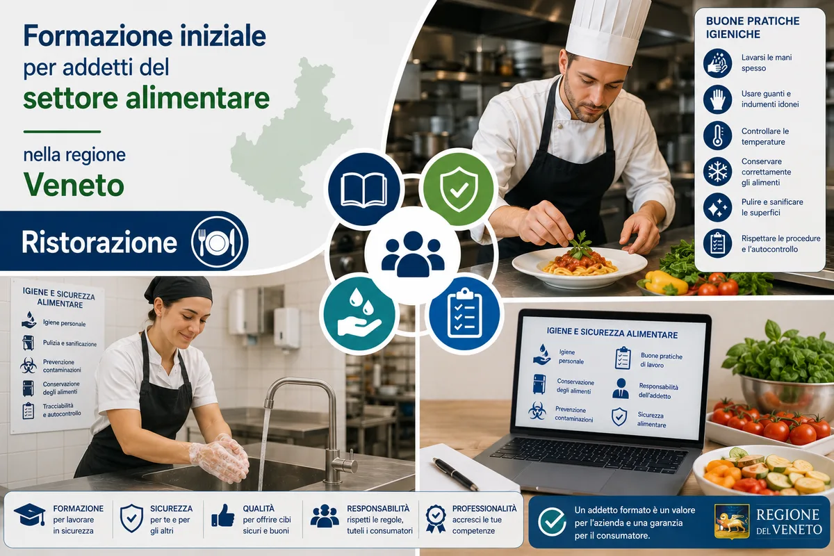 Formazione iniziale per addetti del settore alimentare nella regione Veneto - Ristorazione