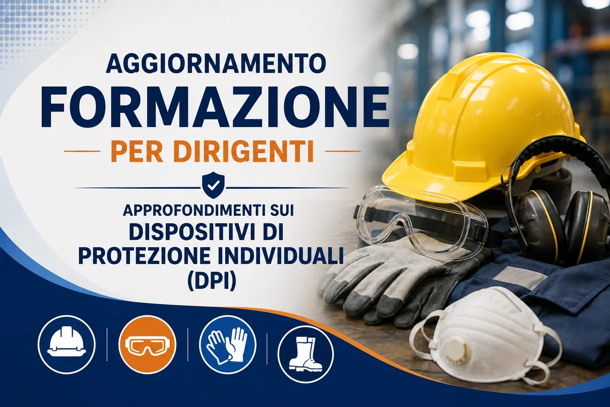 Aggiornamento formazione per dirigenti. Approfondimenti sui dispositivi di protezione individuali (DPI)