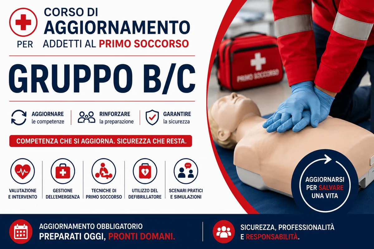 Corso di Aggiornamento per Addetti al Primo Soccorso - Gruppo B/C