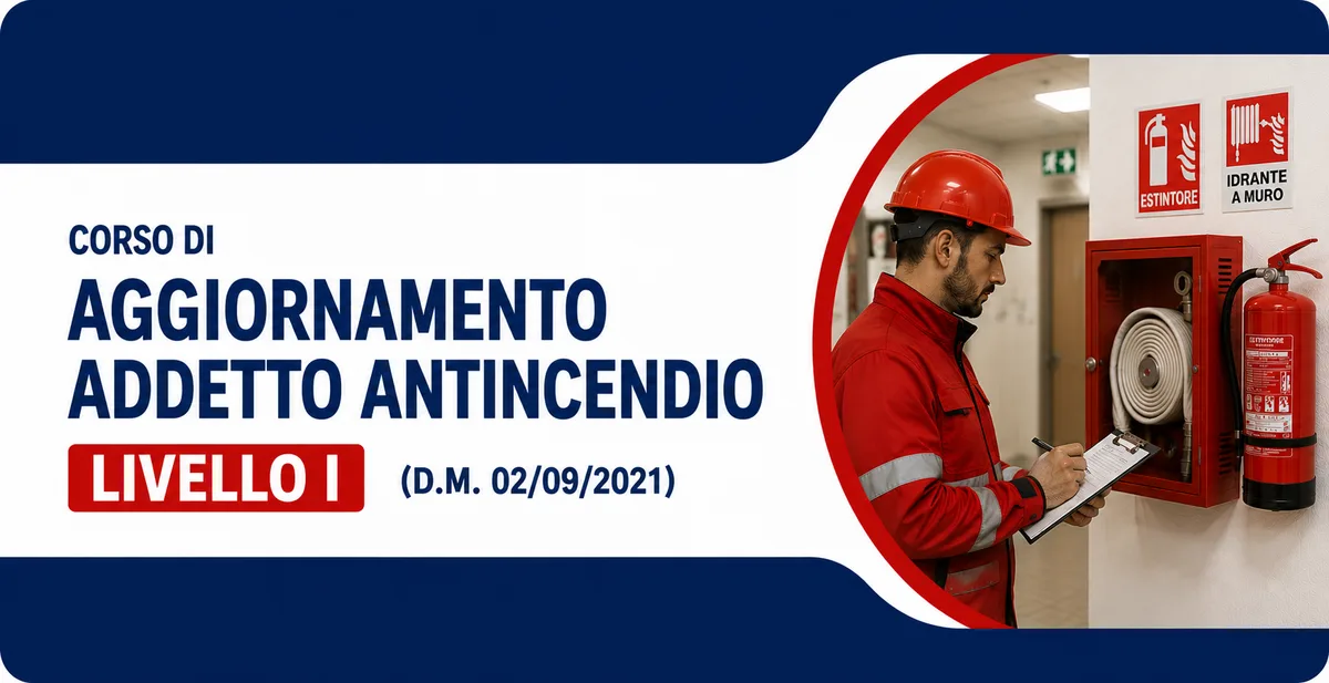 Corso di Aggiornamento Addetto Antincendio - Livello I (D.M. 02/09/2021) - in Presenza