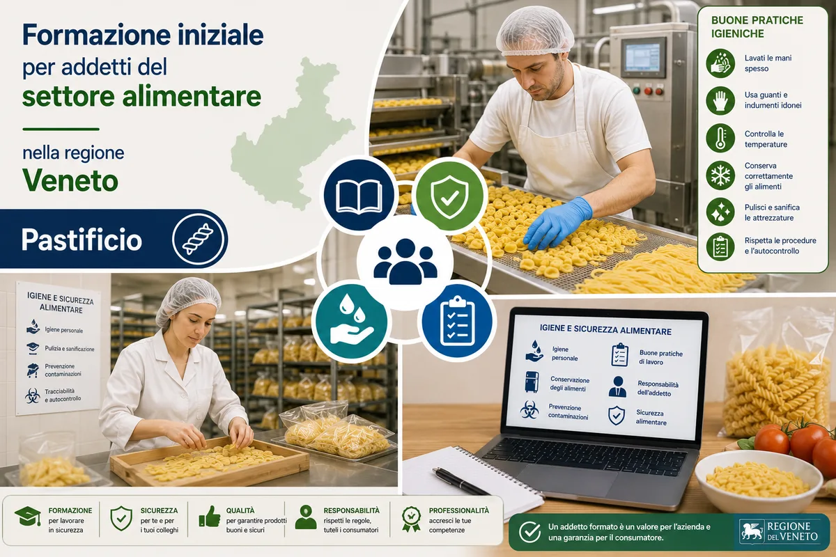 Formazione iniziale per addetti del settore alimentare nella regione Veneto - Pastificio