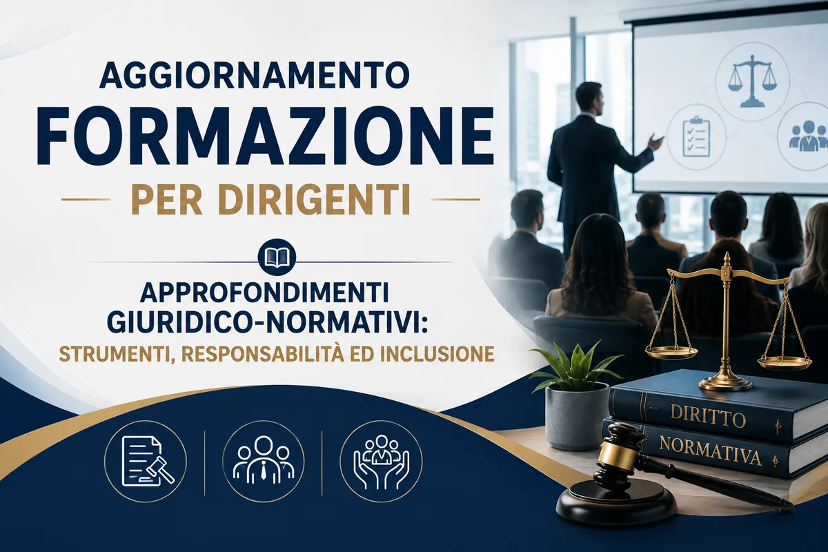 Aggiornamento formazione per dirigenti. Approfondimenti giuridico-normativi: Strumenti, responsabilità ed inclusione