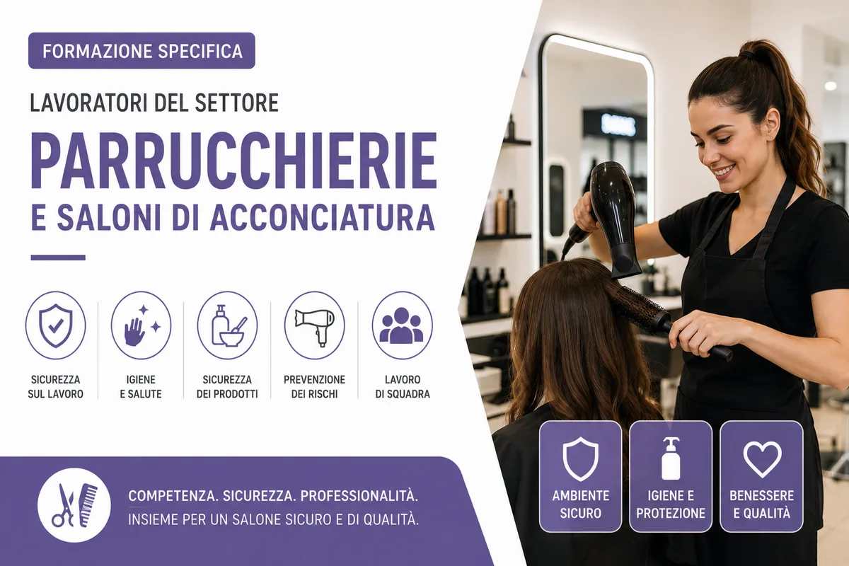 Formazione specifica per lavoratori del settore parrucchierie e saloni di acconciatura