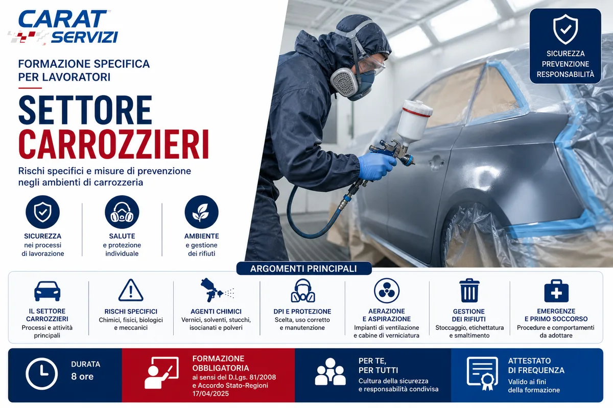 Formazione specifica per lavoratori del settore carrozzieri
