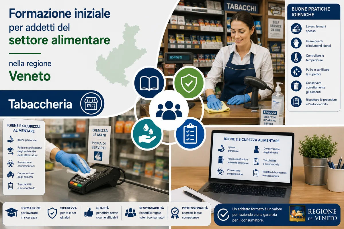 Formazione iniziale per addetti del settore alimentare nella regione Veneto - Tabaccheria