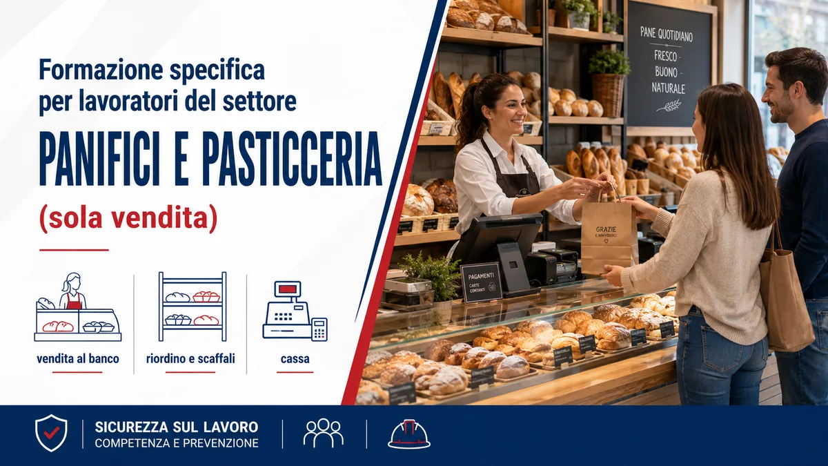 Formazione specifica per lavoratori del settore panifici e pasticceria (sola vendita)