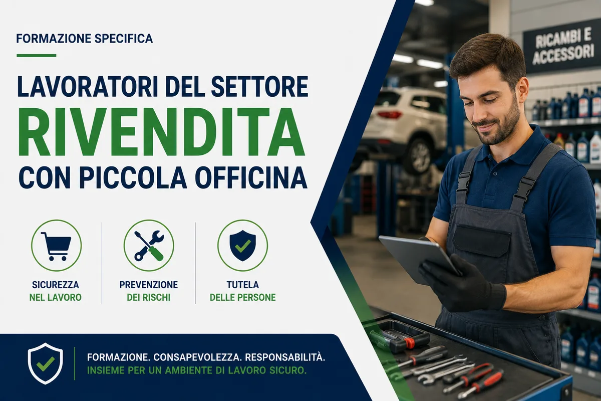 Formazione specifica per lavoratori del settore rivendita con piccola officina