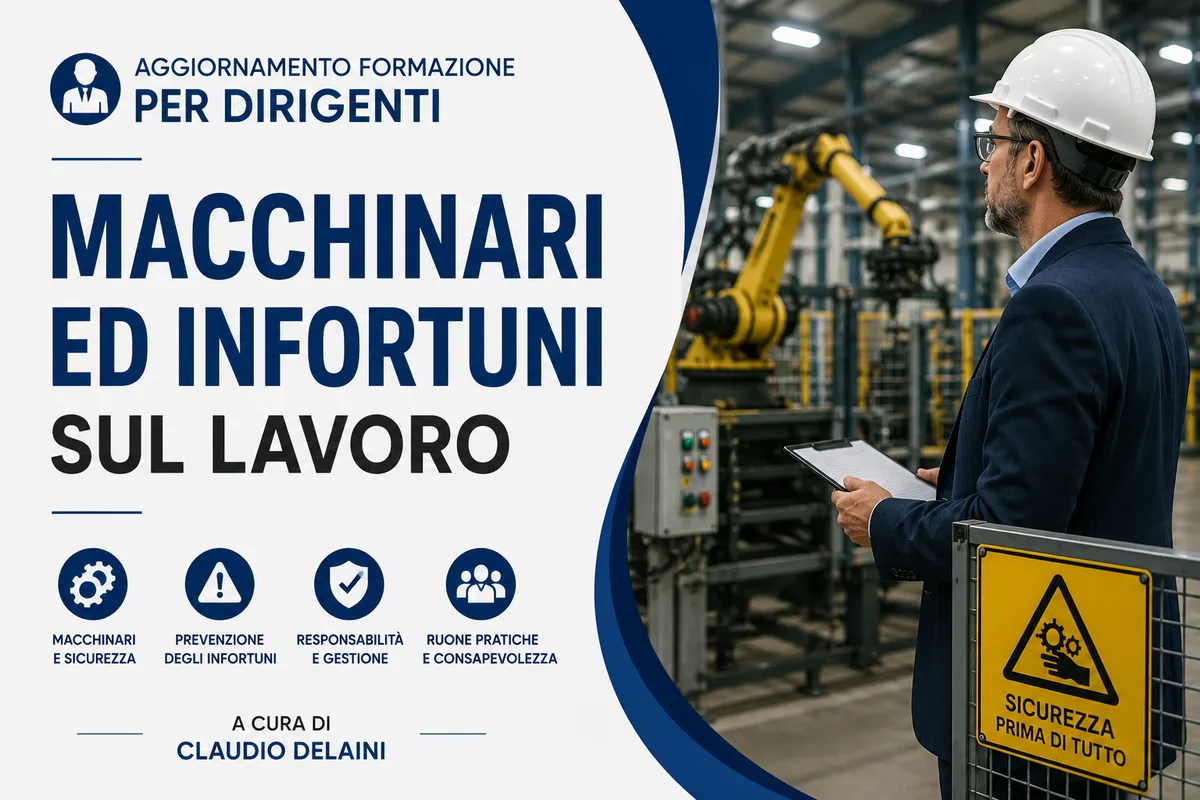 Aggiornamento formazione per dirigenti. Macchinari ed infortuni sul lavoro - A cura di Claudio Delaini.
