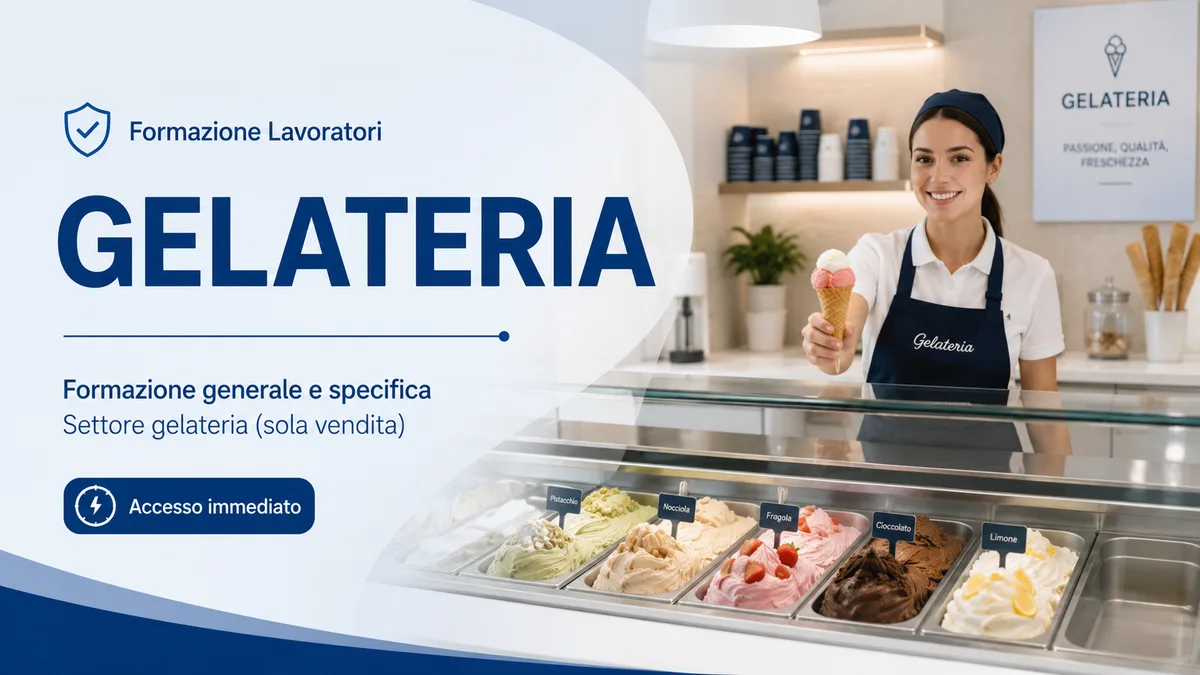 Formazione generale e specifica per lavoratori del settore gelateria (sola vendita)