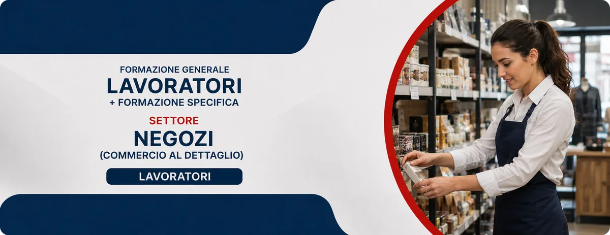 Formazione generale e specifica per lavoratori del settore negozi (commercio al dettaglio)