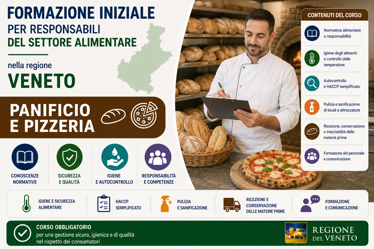 Formazione iniziale per responsabili del settore alimentare nella regione Veneto - Panificio e Pizzeria