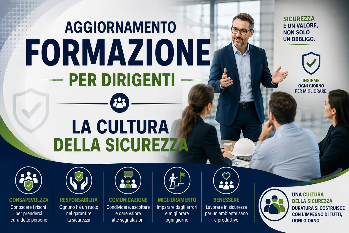 Aggiornamento formazione per dirigenti. La cultura della sicurezza