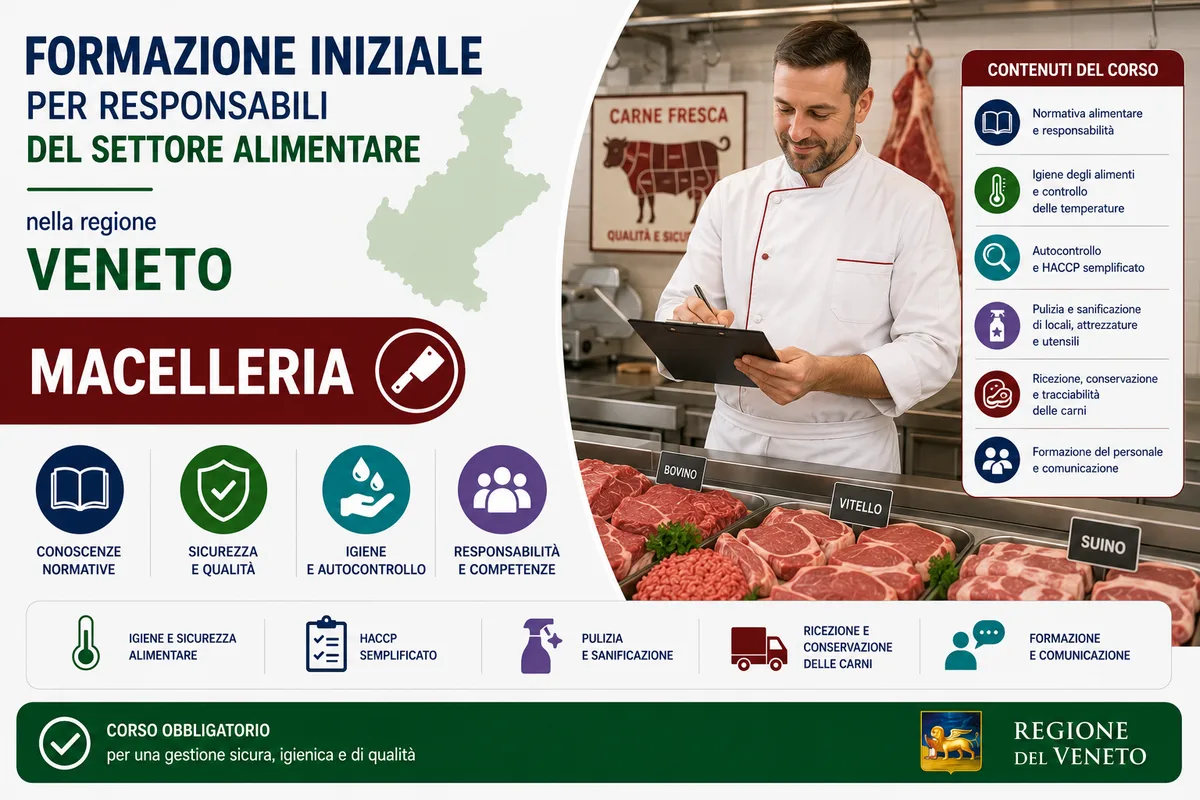 Formazione iniziale per responsabili del settore alimentare nella regione Veneto - Macelleria