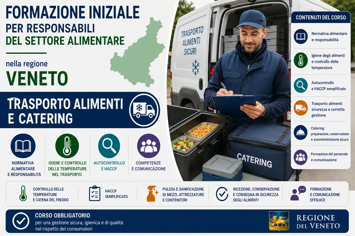 Formazione iniziale per responsabili del settore alimentare nella regione Veneto - Trasporto alimenti e Catering
