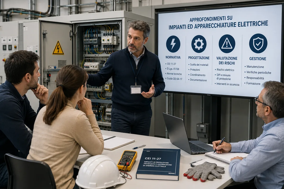 Aggiornamento formazione per datori di lavoro RSPP. Approfondimenti su impianti ed apparecchiature elettriche